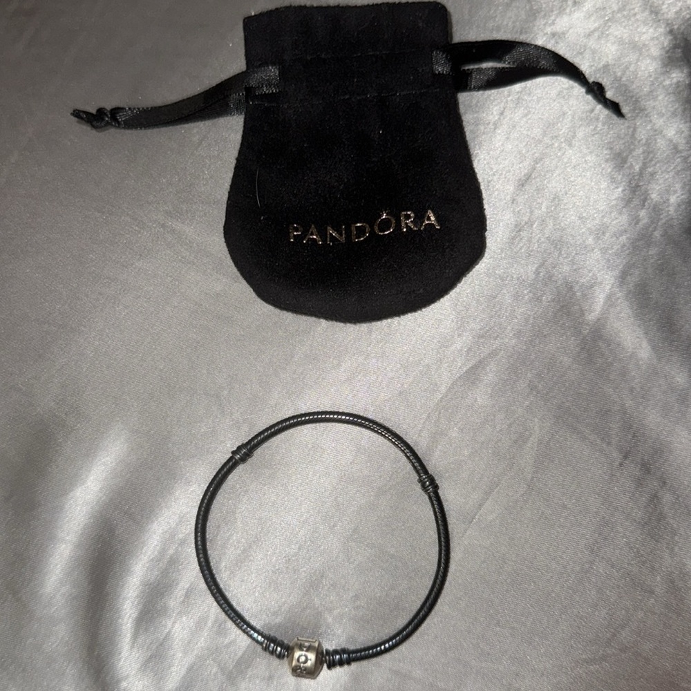 pandora s925 silver ale oxidized charms bracelet new never used with bag